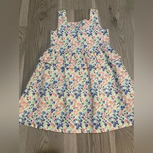 Janie and Jack Ditsy Floral Peplum Dress Size 6